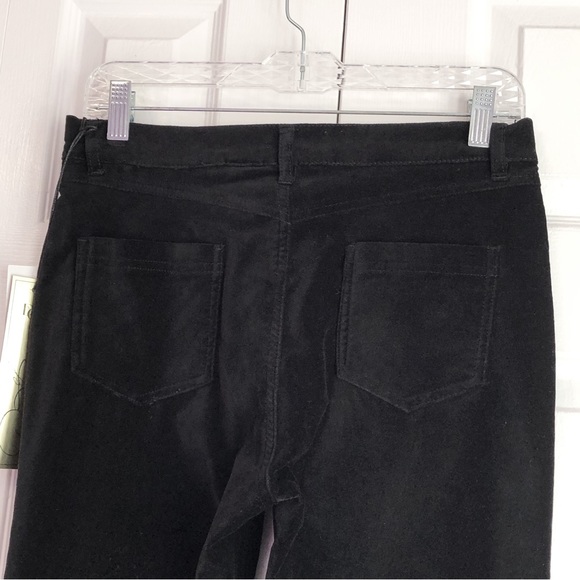 NWT DG2 by Diane Gilman Black Velvet Slim Straight Pants - Picture 13 of 15